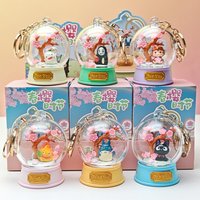 Anime Hayao Miyazaki Spring Cherry Blossom Season Series Blind Box Keychain Crystal Ball Modeling Toy Mystery Box Surprise Gift