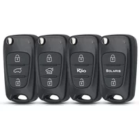 KEYYOU Flip Remote Auto Car Key Shell For Kia Rio 3 Picanto Ceed Cerato Sportage K2 K3 For Hyundai I20 I30 IX35 I35 Blank Case