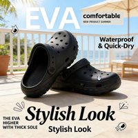 Bestseller EVA Women and Men's Hole Shoes Summer Non-Slip Outdoor Sandals Closed Toe Shit Feeling Beach Slippers Thick Bottom