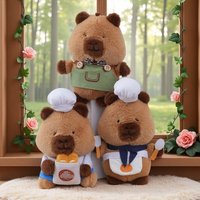 New Capybara Keychain Chef Shape Capybara Bag Keychain Baby Photography Accessories Children's Birthday Gift Holiday Small Gift