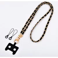 Phone Strap Anti-lost Lanyard Phone Charm Holder Mobile Accessories Crossbody Necklace Cord Chain Black Color for All Phone Cas