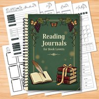 1PC Spiral Notebooks, Vintage Botanical Reading Journal, for Reflecting On Literary Adventures, Ideal for Classic Book Aficionad