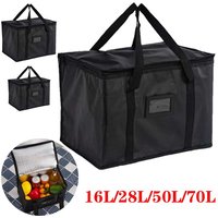 70L isolierte Thermo-Kühltasche, Isolierung, um Kälte zu halten, große Kapazität, tragbare Lunchtasche, Reißverschluss, Picknick, Camping, Zinnfolie, Lebensmitteltasche