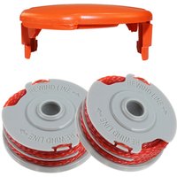 Strimmer Trimmer Spool & Line For Flymo Contour 500 Power Plus 500 & 500XT Trimmer Replacement Spool Cover Cap And Spool Set