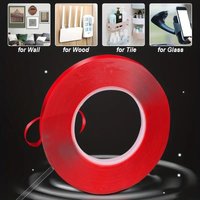 Clear Double Sided Adhesive Tape Heavy Duty, Transparent Double-Sided Mounting Tap Strong Waterproof For Car DIY Craft Fabric