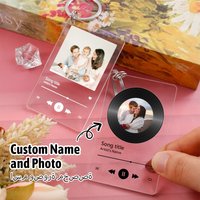 Custom Song Plaque Keychain, Personalized Photo Keychain, Customizable Song Artist Name Key, Matching Keychains For Couples