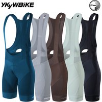 YKYWBIKE Heren fietsbroek met bretels Racefiets slabbetjes Fietsbroek Fietsen MTB-broek met 6-uurs gewatteerde Belgische vulling