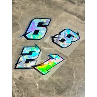 AliExpress NONE 1PC Arabic Numerals Motorcycle Stickers Waterproof for Fuel Tank Helmet Front Fairing Bicycle DIY Holographic Carbon Vinyl Decal