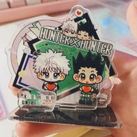 Hot Hunter Cartoon Cosplay Acrylic Figure Stand Anime Surroundings Cute Fan Valley Decoration Dual Person Display Toy Collection