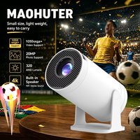 MAOHUTER Smart Projector 1280*720P Wired Cast Supports 180° Rotatable Home Theater Outdoor HD Portable Projector