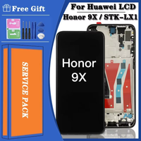 Test New 9x LCD For Huawei Honor 9X 9 X Premium Global STK-LX1 LCD Display Touch Screen Digitizer Assembly+Frame