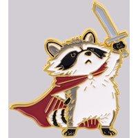 Cute Raccoon Enamel Pin Cartoon Hero Brooch Pines Lapel Pins Badge on Backpack Clothing Accessories Animal Jewelry Friends Gifts