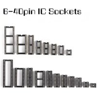 10PCS IC Sockets DIP6 DIP8 DIP14 DIP16 DIP18 DIP20 DIP28 DIP40 pins Connector DIP Socket 6 8 14 16 18 20 24 28 40 pin
