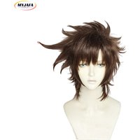 High Quality Joseph Cosplay Wig Anime Joestar Brown Short High Quality Heat Resistant Synthetic Hair Party Wigs + Wig Cap