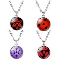 Naruto Anime Sharingan Necklace Men's Chain Jewelry Accessories Uchiha Itachi Cosplay Pendant Kids Toys Fans Gift
