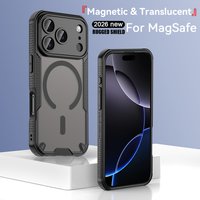 Magnetic Luxury Matte Translucent Armor Shockproof Case For iPhone 17 17Pro 17ProMax Air 17E For Magsafe Wireless Charge Cover