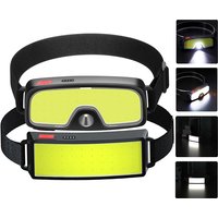 Neue Upgrade Tragbare LED Kopf Lampe Eingebaute 1200mah Batterie COB Scheinwerfer USB-C Wiederaufladbare Wasserdichte Taschenlampe Camping Taschenlampe