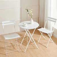 Outdoor Folding Chair Balcony Small Coffee Table Leisure Chair Outdoor Courtyard Waterproof Creative Wrought Iron Back Chairs