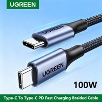 UGREEN Type C To Type C Cable PD100W Fast Charging 5A Braided For Apple iPhone 17 16 15 iPad Macbook USB C Charger Android 3m 2m