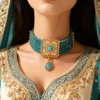 New handmade beads necklace moroccan choker necklace arabic fashion women necklace middle east brial jewelry