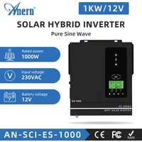 Hybrid Solar inverter 1KW 1.5KW 12V 24V 220V Pure Sine Wave Hybrid inverter MPPT 80A Solar Charge Controller Off-grid Inverter