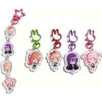 Game Monika Sayori Natsuki Yuri Copslay Keychain Acrylic Pendant Key Chain Ornament Bag Accessories Keyring Jewelry Prop
