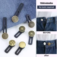 Unisex waist extender, new 6-piece jeans and pants button extender, instant waistband extension solution