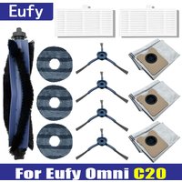 Compatible For Eufy Omni C20 Robot Vacuum Accessories Dust Bag Hepa Filter Roller Side Brush Mop Cloth Spare Parts