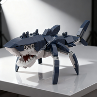 182pcs MOC Ideas CUUSOO Chainsaw Man Beam The Shark Devil Model Toys Building Blocks Christmas Gifts Architecture Creative Idea