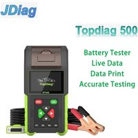 JDiag Topdiag BT500 Battery Analyzer for Car 24V/12V Batteries Car Battery Tester with Printer Real-time Accurate Detect