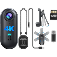 Small Body Camera Mini Body Camera 360° Rotatable Clip & Magnetic Lanyard Easy to use for Recording Life Traveling and Pet Walks