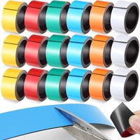 Dry Erase Magnetic Tape Adhesive Colored Magnetic Strips Roll Blank Sentence Labels Writable Stickers for Classroom DIY Crafts