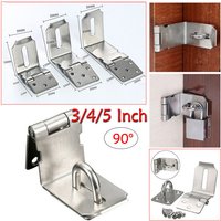 90 Degrees Door Lock Buckle Hasp Staple Gate Door Shed Latch Lock Plate Door Latch Clasp For Padlock Security