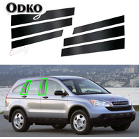 For Honda CRV 2007 2008 2009 2010 2011 Car Door Window Pillar Posts Tirm Cover Stickers Exterior Decoration Parts Black