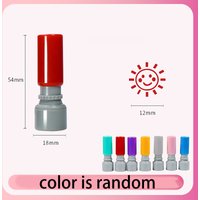 A small account encourages teachers to comment, five pointed stars, stamp color, random cylindrical stamp