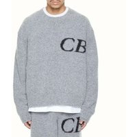 Cole Buxton CB Logo Knitted round Neck Sweater Letter Patterned Unisex Comfortable Fit Soft Medium Thickness Winter Wear