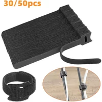10/30/50pcs Cable Organizer Reusable Hook and Loop Cable Ties Cable Management Cable Winder Tape Protector Phone Accessories