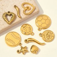 5pcs/Lot Wholesale Stainless Steel Tennis Ball DIY Charms Women Lover Star Necklace Pendants Bee DragonflyJewelry Wholesale