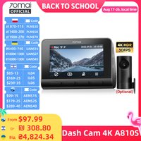 70mai A810S 4K Dash Cam IMX678 Dual HDR Supercapacitor 4G LTE Remote Control Wi-Fi 6 5GHz Voice Control GPS ADAS Car Camera image 4
