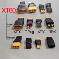 1PCS RC Battery Connector Adapter XT30 XT60 XT90 T-Plug TRX Male to Female Plug For RC LiPo Battery Charger