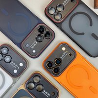 Magnetic Luxury Matte Translucent Armor Shockproof Case For iPhone 16 15 14 17 Pro Max Air For Magsafe Wireless Charging Cover