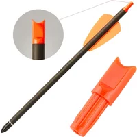 50pcs Meniscus Shape Nocks OD 7.5mm Orange/Black Half-moon Arrow Bolts Nocks for Hunting Archery