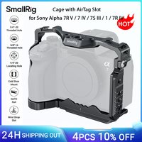 SmallRig A7R V Cage mit AirTag-Steckplatz für Sony Alpha 7R V/7 IV/7S III / 1/7R IV Integrierte Schnellwechselplatte für Arca 5583