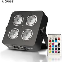 4x18W RGBWA UV 6IN1 Color Battery Wireless 2.4G Wireless DMX Led Par Light Mini Battery Party Light