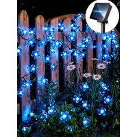 1PC Solar Cherry Blossom Fairy String Lights 20/50/100LED 8 Lighting Modes Outdoor Garden Patio Wedding Christmas Ramadan Holida