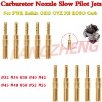 10pcs Pilot Jet Slow Jet for Motorcycle GY6 Carburetor PWK Keihin PE CVK FCR PWM PJ CBR CR N424-21 OKO CVK Injector Nozzle