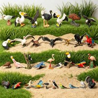 Oiseaux sauvages animaux dinde araw hibou aigles avruche pélican Figurines jouet Animal figurine apprentissage éducation oiseaux cadeaux