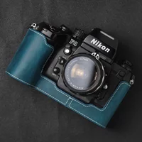 Genuine Real Leather Half Camera Case Bag Cover For Nikon F4 Case F3/F2/F/FM2/FM3A Case Camera Bag Photography Accessories