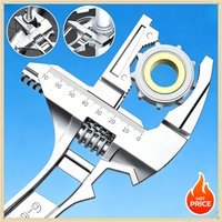 Large Opening Adjustable Sink Wrench Multifunctional Bathroom Faucet Plumbing Repair Tool