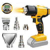 300W Cordless Heat Gun 60℃- 540℃ Fast Heating Hot Air Gun Variable Temperature Control DIY Craft for Dewalt 20V Battery Pin